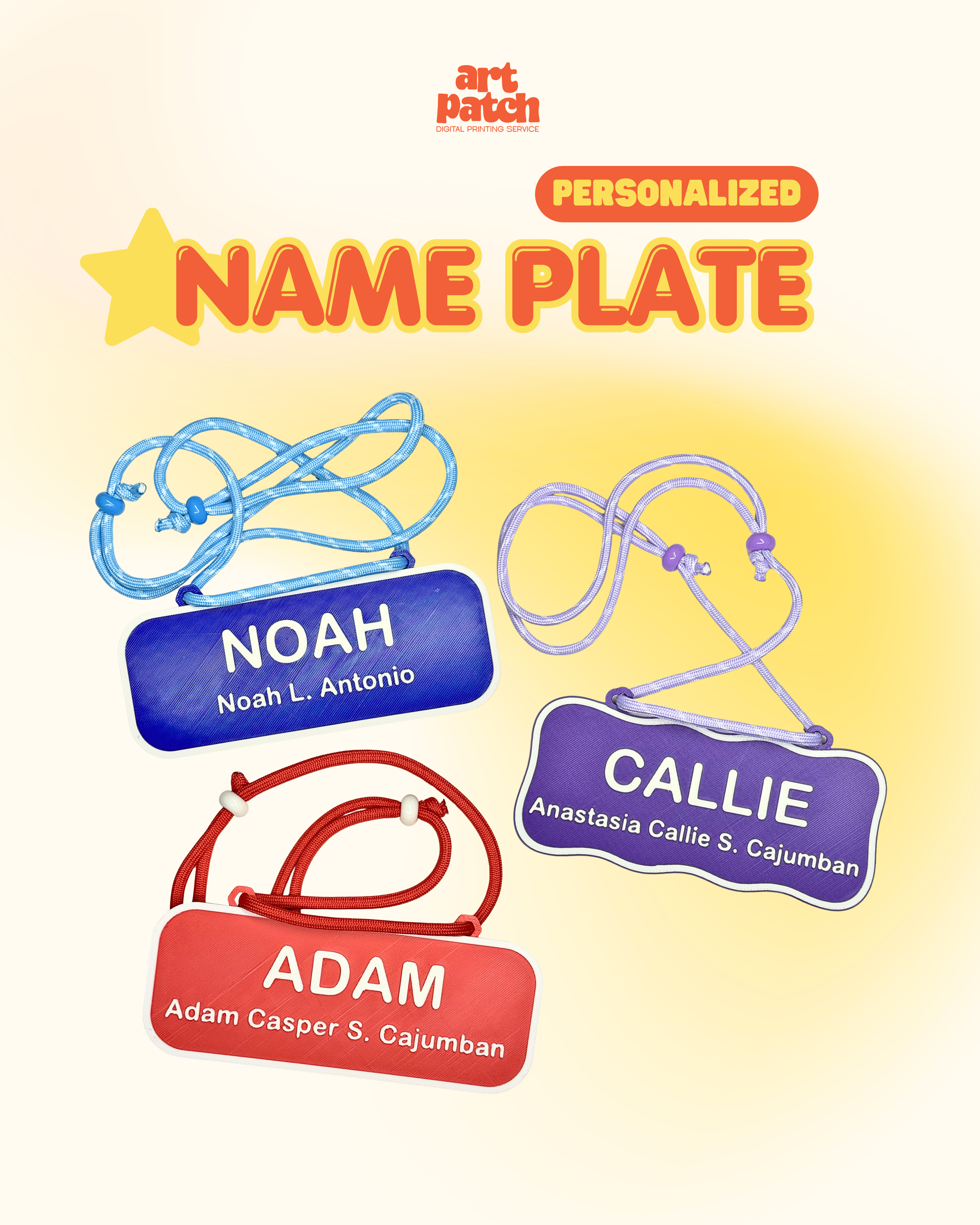 Personalized 3D Printed Name Plate