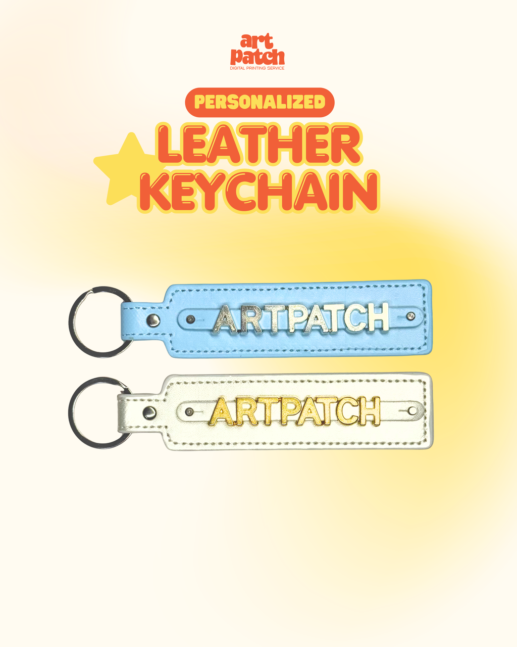 Personalized Leather Keychain