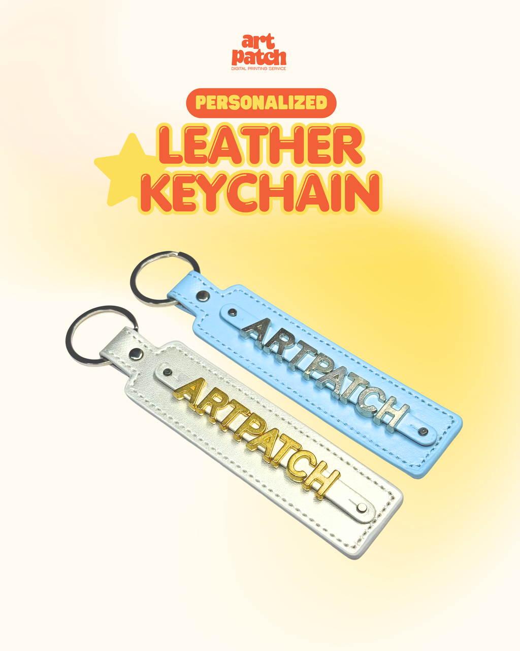 Personalized Leather Keychain