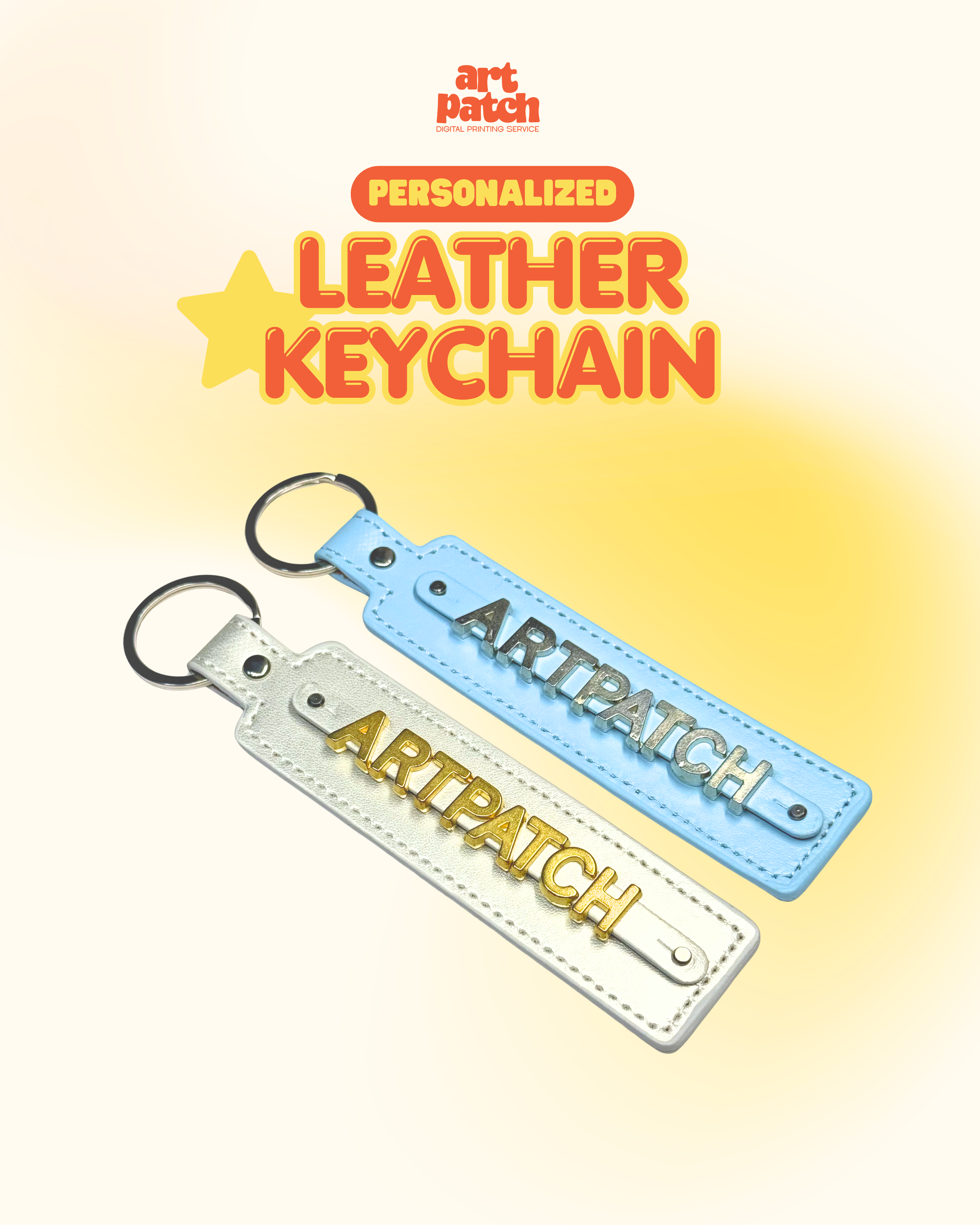 Personalized Leather Keychain
