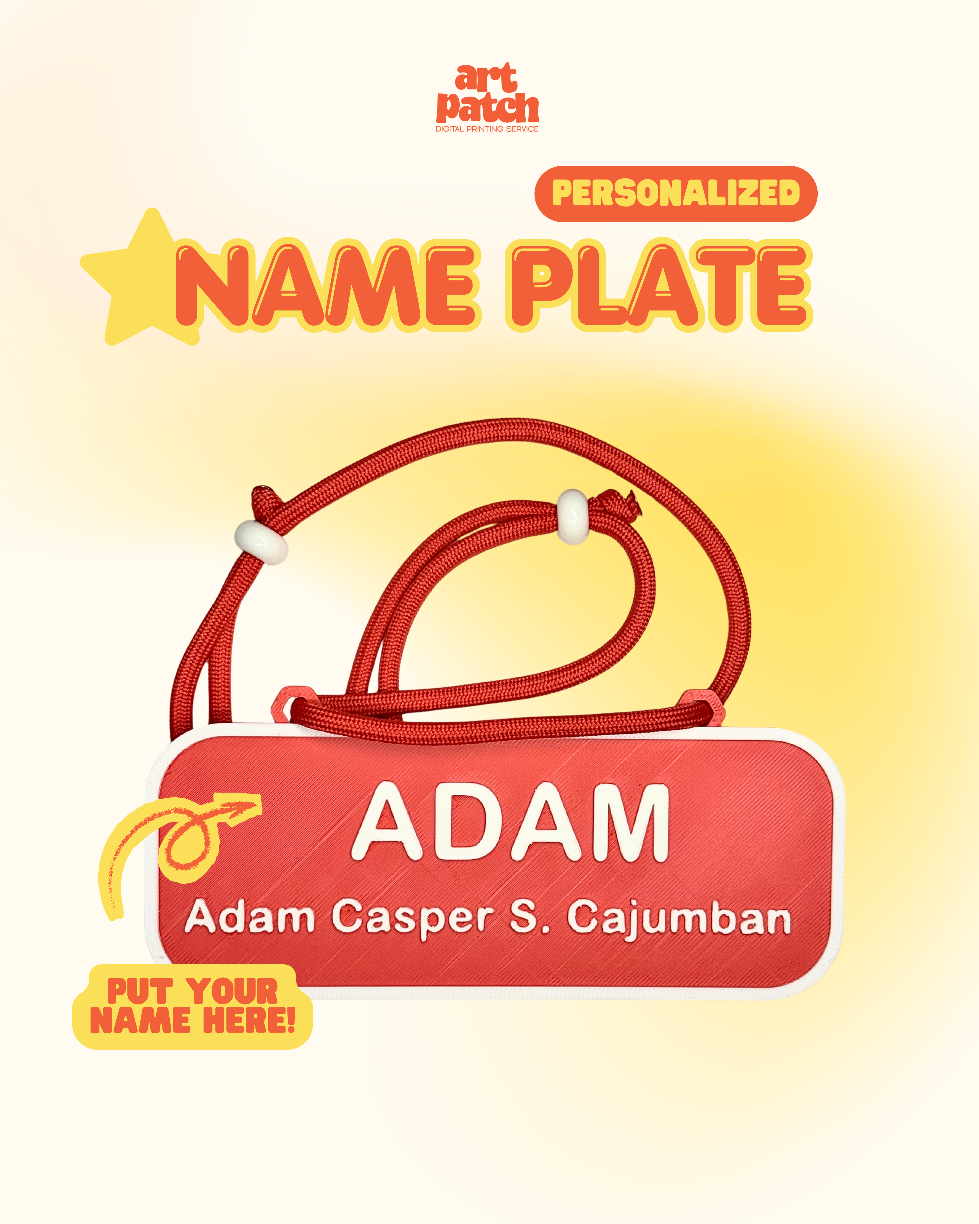 Personalized 3D Printed Name Plate