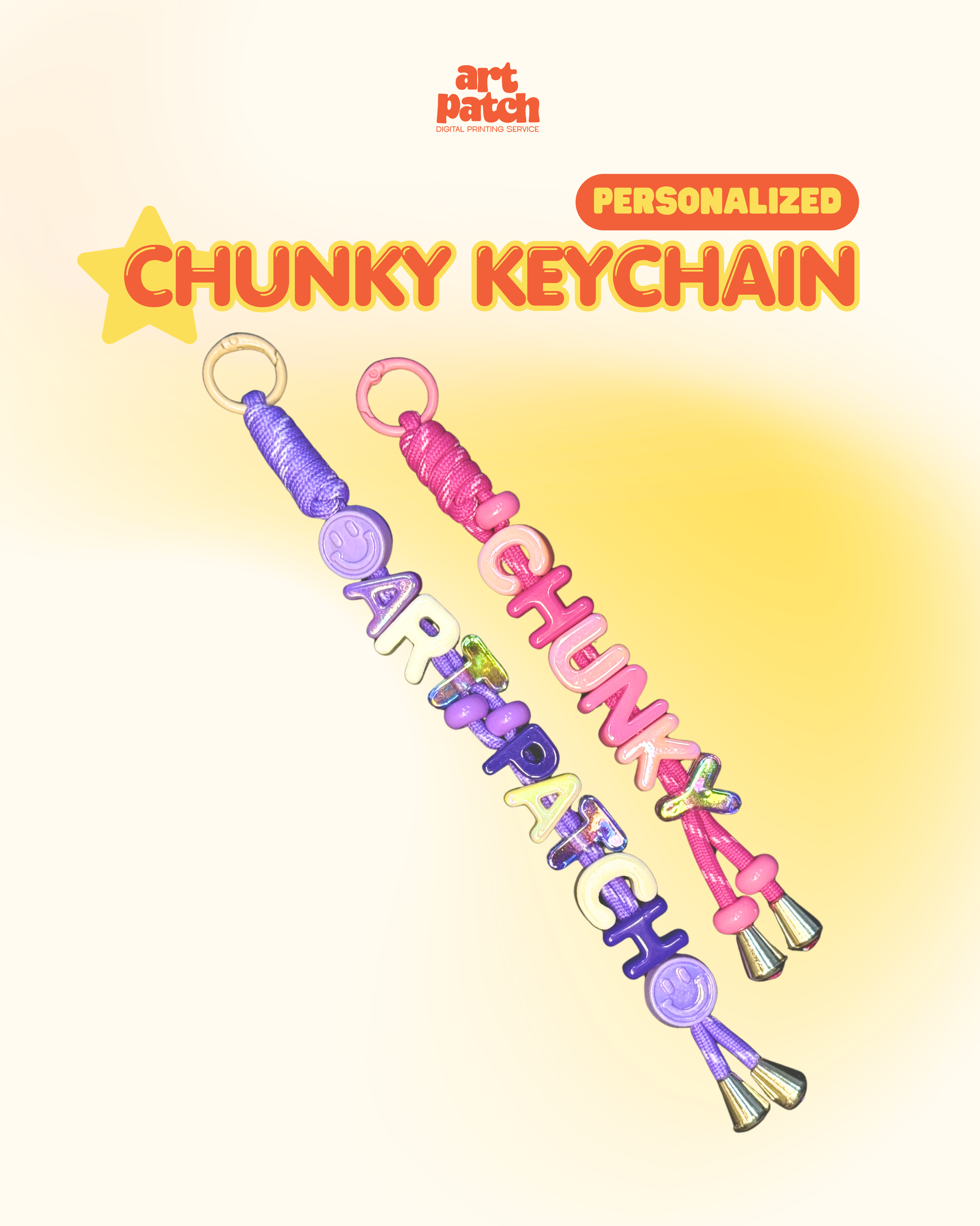 Personalized UV Chunky Keychain