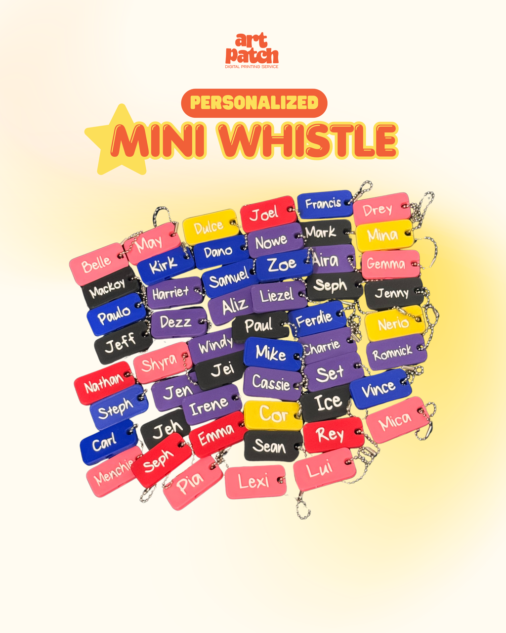 Personalized 3D Printed Mini Whistle