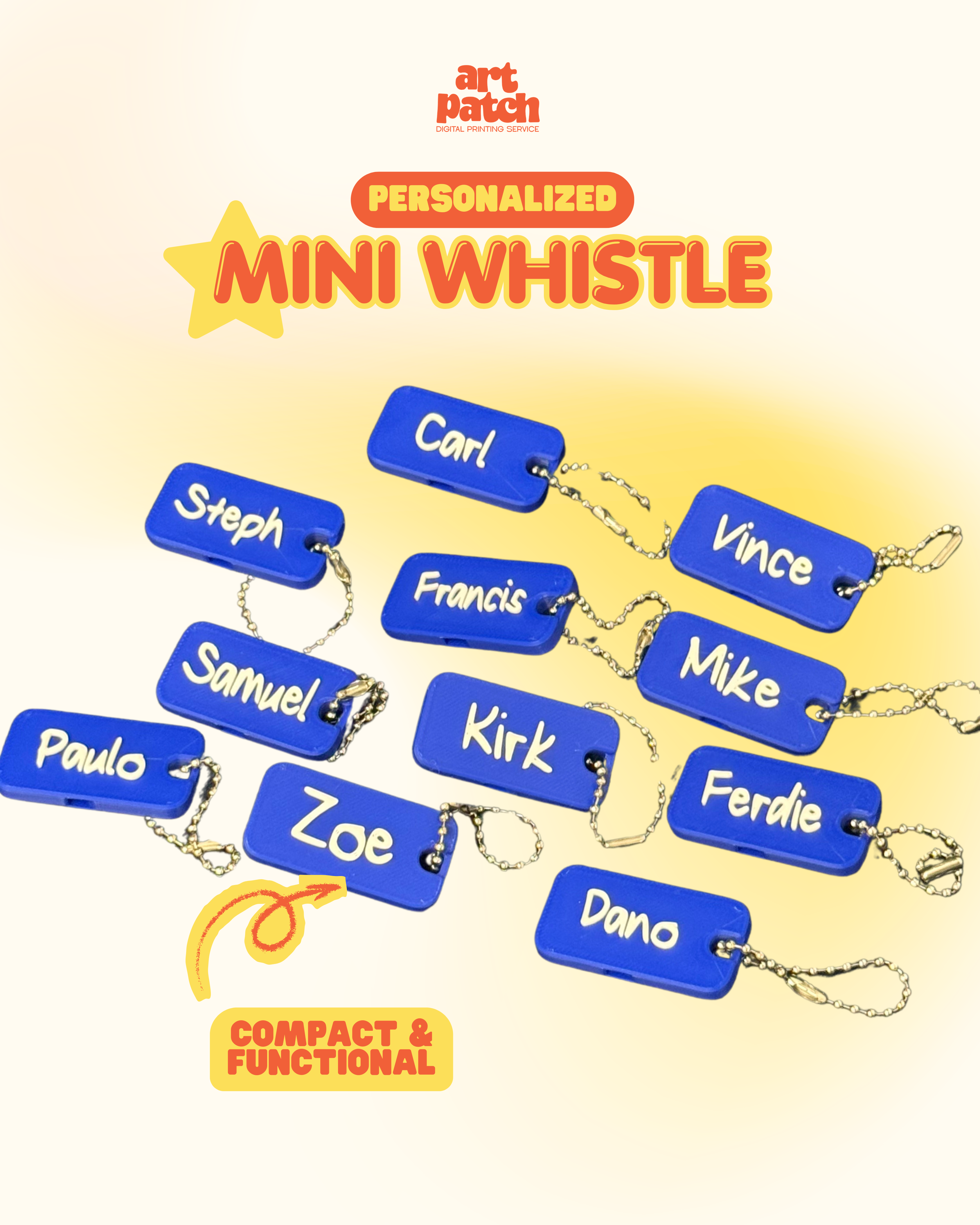Personalized 3D Printed Mini Whistle