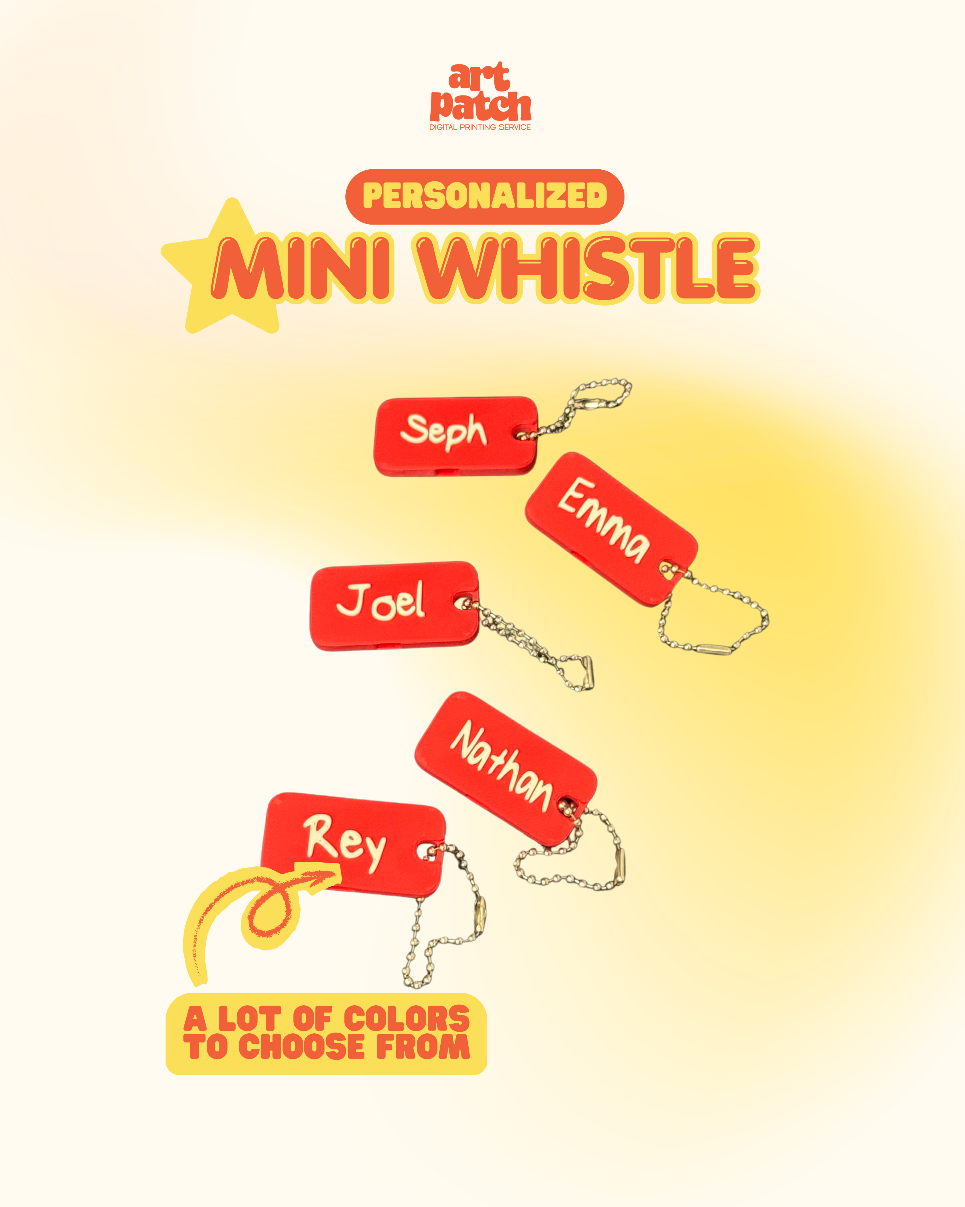 Personalized 3D Printed Mini Whistle