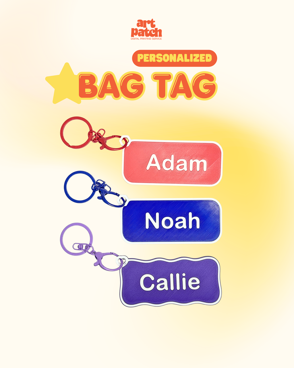 Personalized 3D Printed Bag Tag