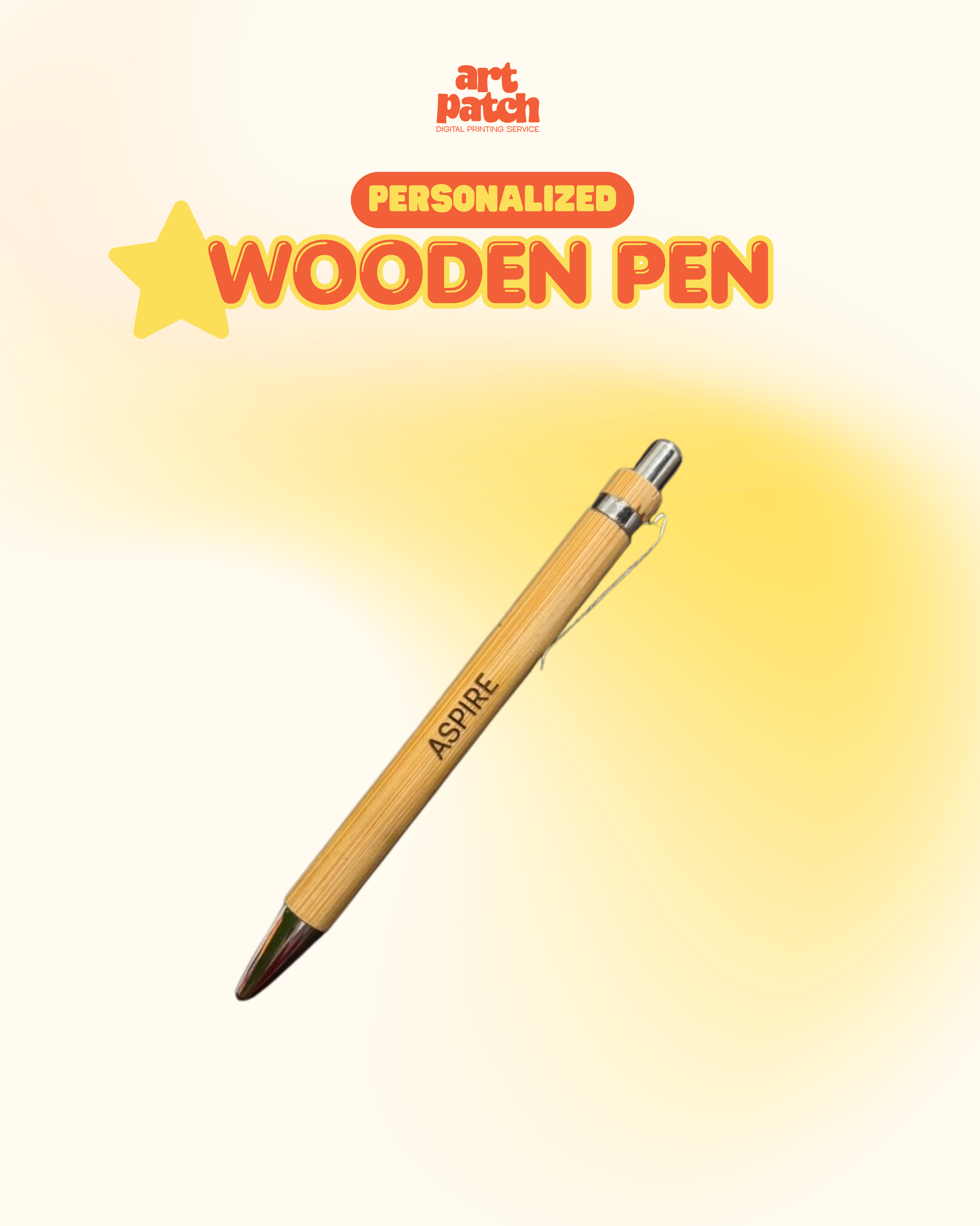 Personalized Laser Engraved Wooden Ballpen
