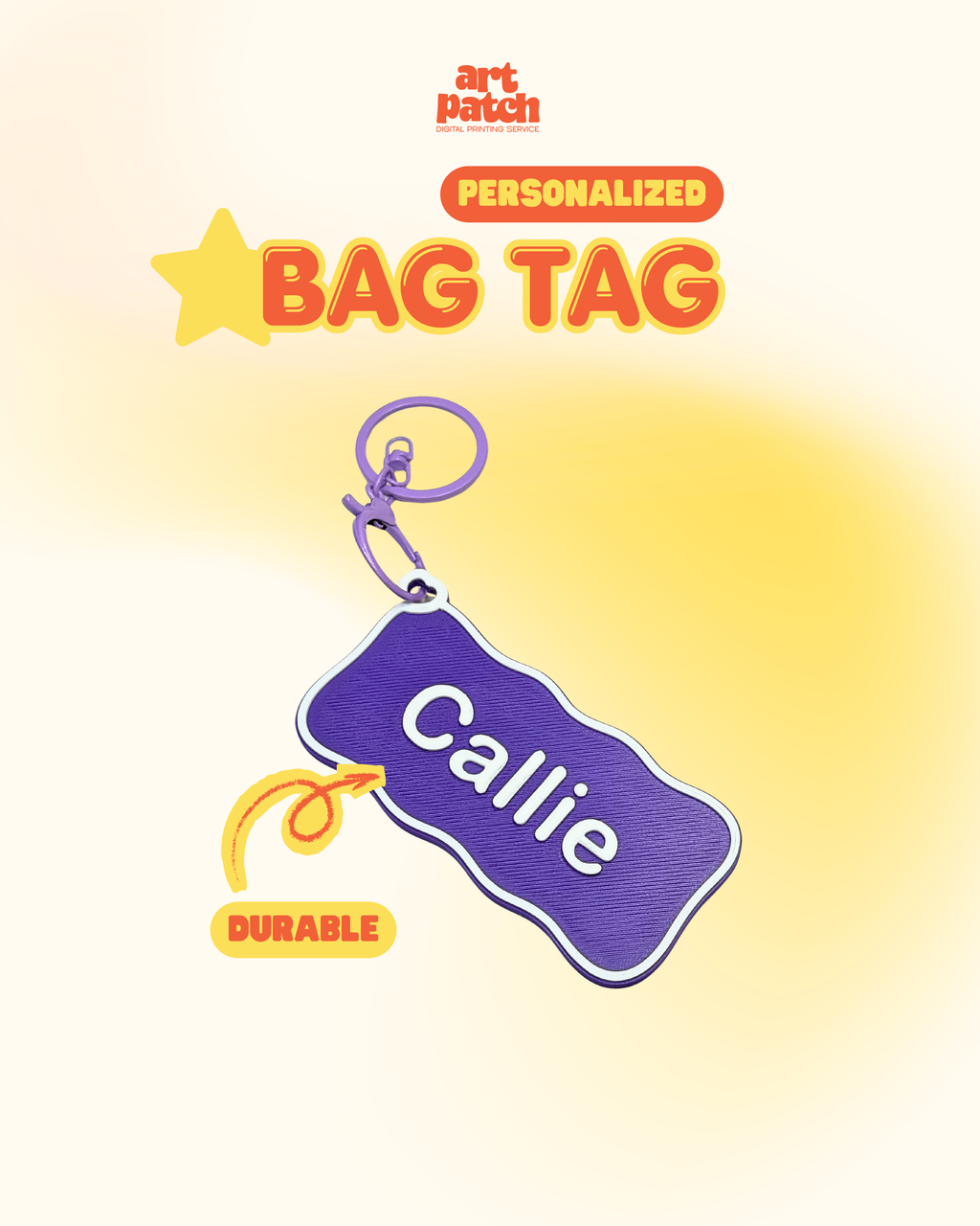 Personalized 3D Printed Bag Tag
