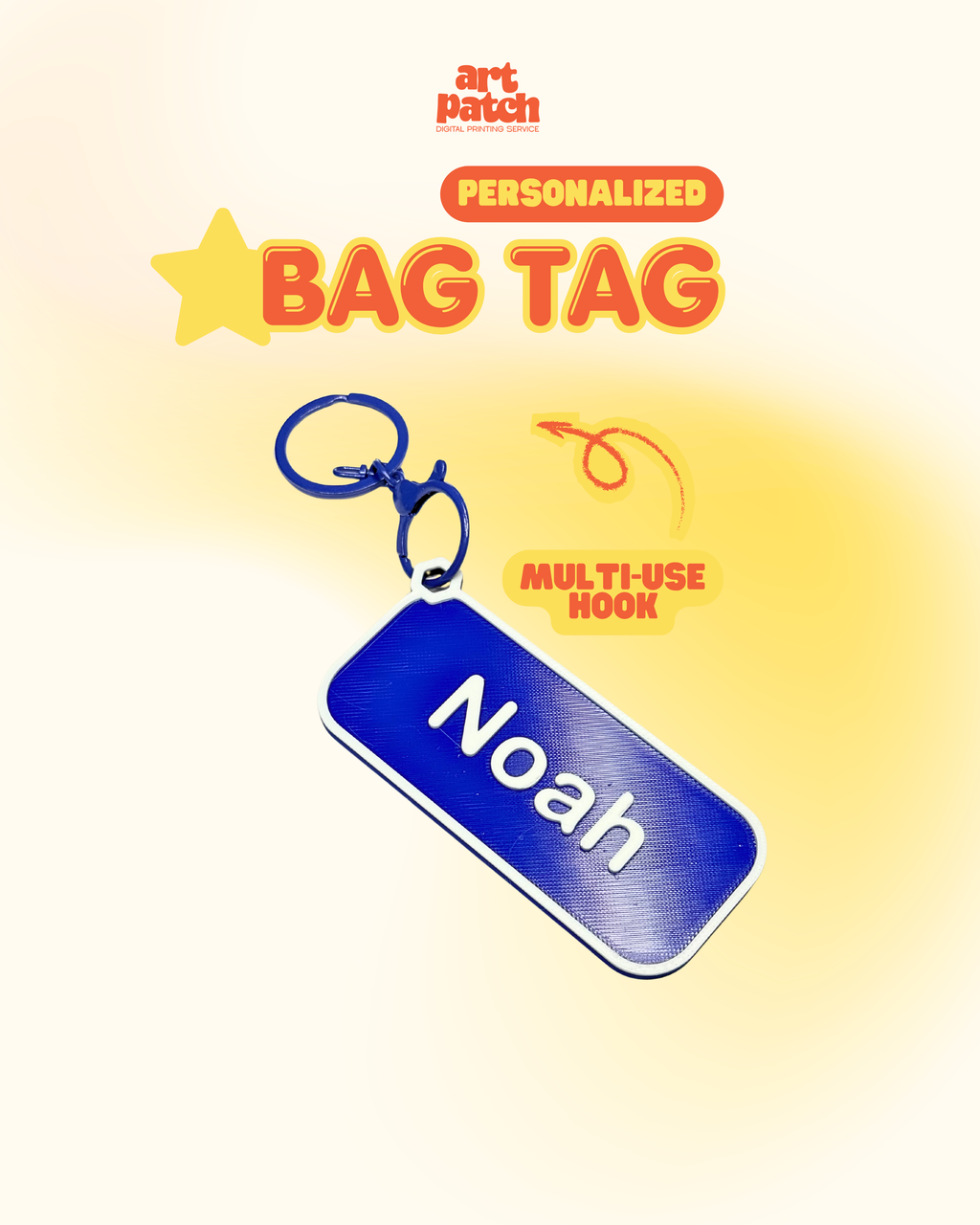 Personalized 3D Printed Bag Tag