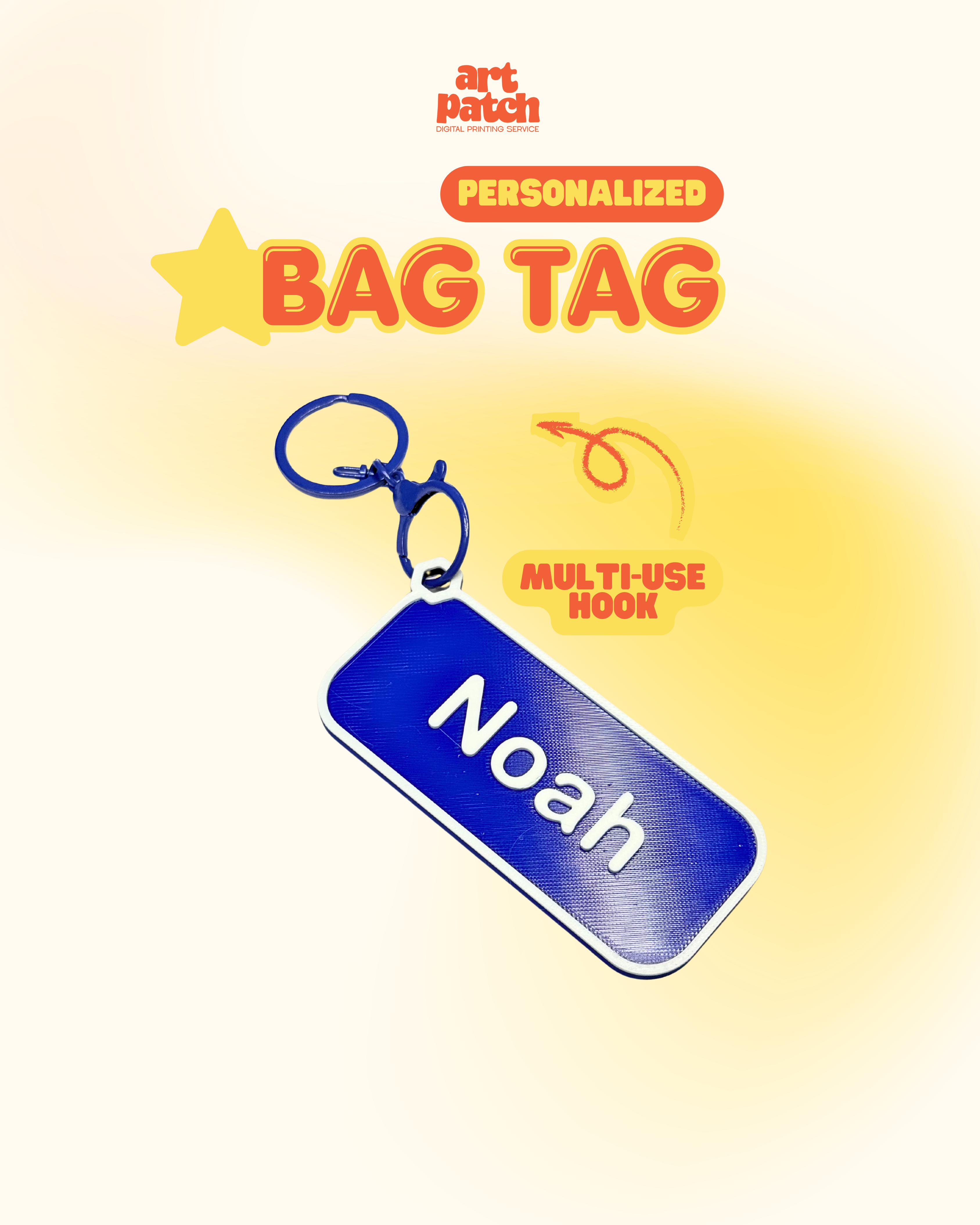 Personalized 3D Printed Bag Tag